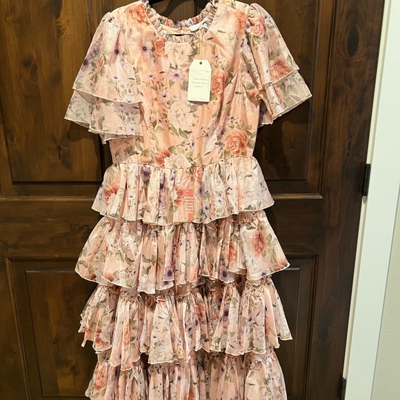 Ivy City Co Rosette Ruffled Midi Dress - Picture 5 of 7